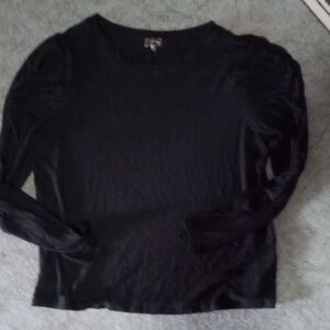 Crosby Elegant Black Long Sleeve Top